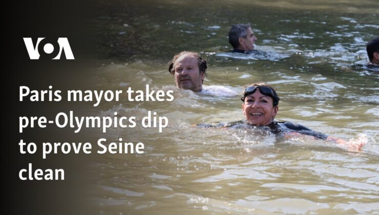 Paris Belediye Başkanı Seine Nehri’nin temiz olduğunu kanıtlamak için Olimpiyat öncesi dalış yaptı