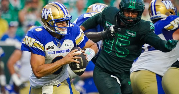 Roughriders’ın savunması Winnipeg Blue Bombers’ı yenmede önemli rol oynadı – Winnipeg