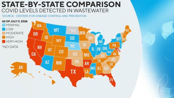 ABD genelinde atık sularda tespit edilen seviyelere göre COVID vakaları artıyor