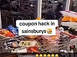 Müşterilerin tüm alışverişlerini ücretsiz yapmalarını sağlayan indirim kuponlarını kullanarak alışveriş arabalarını doldurmasıyla Sainsbury’s’de kaos yaşandı