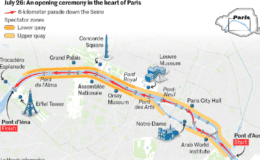 Paris 2024: Açılış töreni haritası