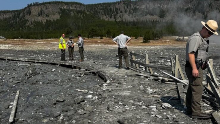 Yetkililer, Yellowstone hidrotermal patlamasının havuzların “taşmasına” neden olduğunu ve tehlikelerin devam ettiğini söylüyor