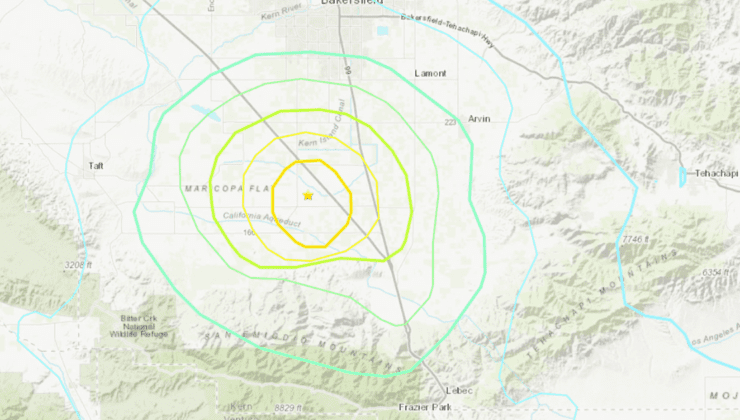 Bakersfield yakınlarında 5.2 büyüklüğünde ön deprem meydana geldi, Los Angeles İlçesi sarsıldı